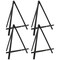 16" Black Wood Tabletop Easel (4 Pack) - Adjustable A-Frame Canvas Stand for Painting Party & Signs - Table Top Easel for Painting, Canvas Holder, Crafts, Photos, Pictures